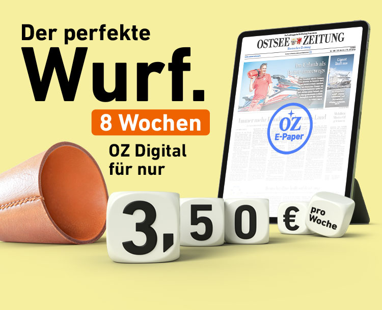 Der perfekte Wurf. 8 Wochen OZ Digital für nur 3,50 € pro Woche.