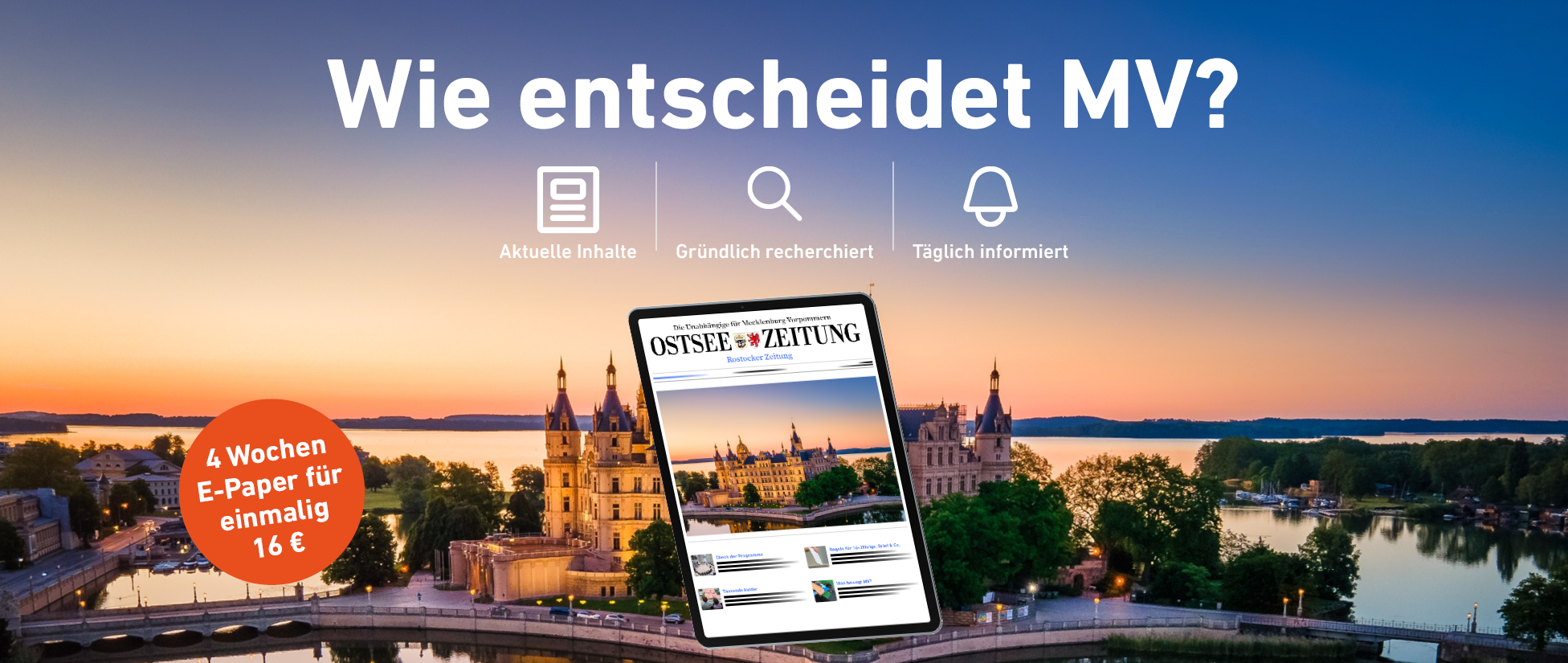 Zwischen Hafenparty und Segeltörn liegt Ihr Abenteuer. OZ Digital 4 Wochen für je 4 €